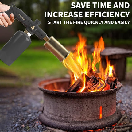 Powerful Propane Torch, Gift for Men Dad, Culinary Blow Kitchen Cooking Torch for Steak Searing, Campfire Charcoal Starter for Blackstone Griddle Accessories (Tank Not included)