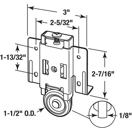 Prime-Line Products N 7404 Mirror Closet Door Roller