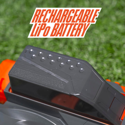 Lanzador semiautomático NERF Pro Stryfe X de dardos, batería recargable LiPo, 30 dardos AccuStrike de media longitud, cargador de 15 dardos, 150 FPS, gafas, 14+ (exclusivo de Amazon)