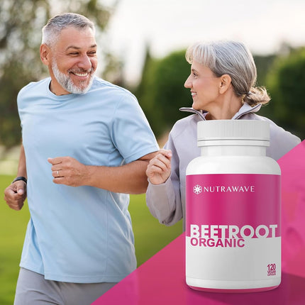 Nutrawave Organic Beetroot Capsules 1400mg – High Potency Beet Root Powder | Vegan, Non-GMO, Gluten-Free | 120 Capsules