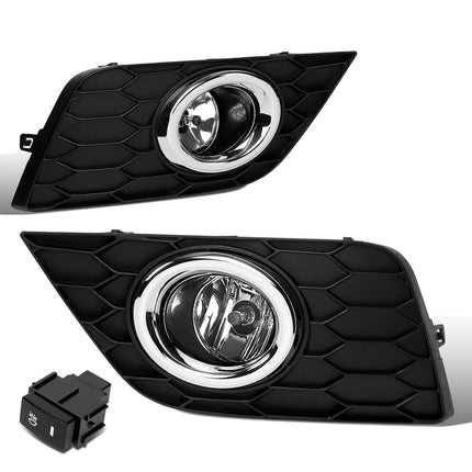DNA Motoring FL-ZTL-324-CH Chrome Housing Clear Le