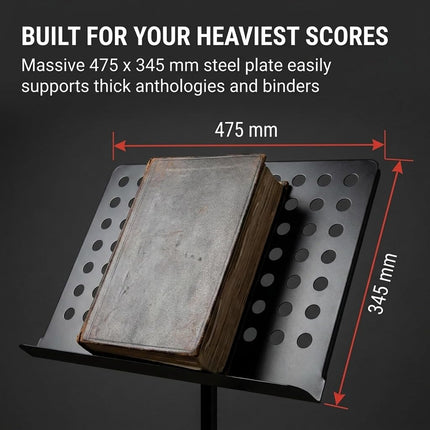 Windsor G905 Adjustable Orchestral Sheet Music Stand, Black