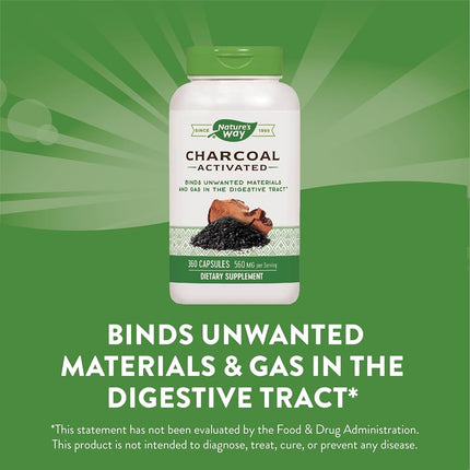 Nature's Way - Activated Charcoal 280 mg. - 360 Capsules