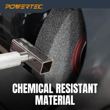 Meule à l'oxyde d'aluminium POWERTEC 15522-P2 grain 100, 203,2 mm x 25,4 mm avec alésage de 15,88 mm, 2 unités