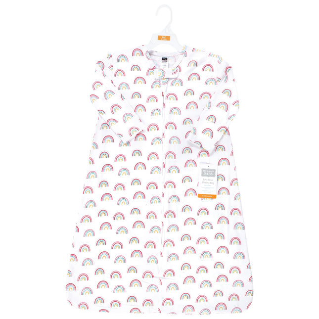 Hudson Baby Saco de dormir, saquito, manta de algodón de punto de manga larga unisex para bebé, Modern Rainbow, 18-24 meses