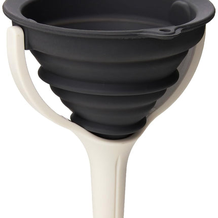 Dexas POP Collapsible Silicone Funnel, 4.5 inch Diameter, Gray and White