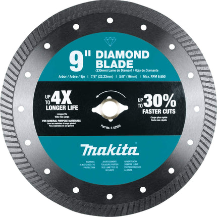 Makita E-02559 9" Diamond Blade, Turbo, General Pu