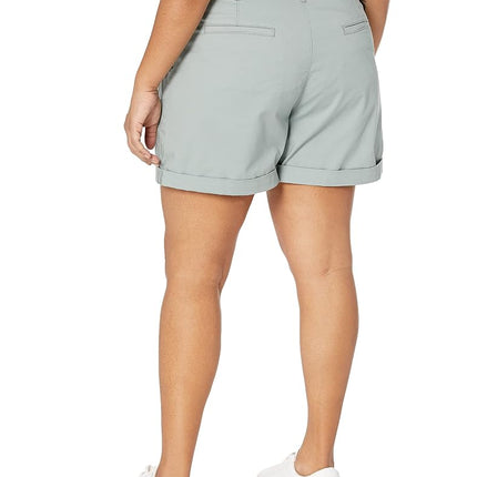 Gloria Vanderbilt Women's Trapunto Self Belt Vacation Short Standard, Eucalyptus, 14