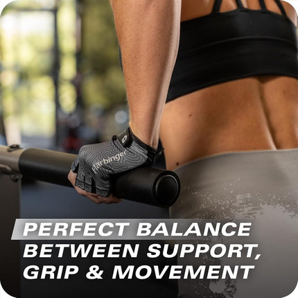 Harbinger Pro Gloves 3.0 - High Performance Training Gloves, Enhanced Grip, Breathable 4-Way Stretch, Adjustable Wrist Closure, Women's