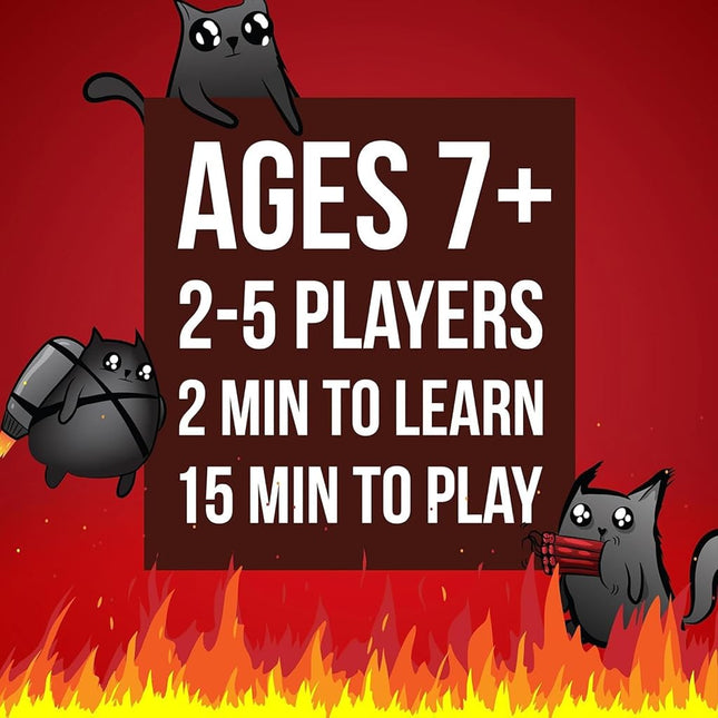 Exploding Kittens Original Collectible Tin, 2-5 Players, Ages 7+