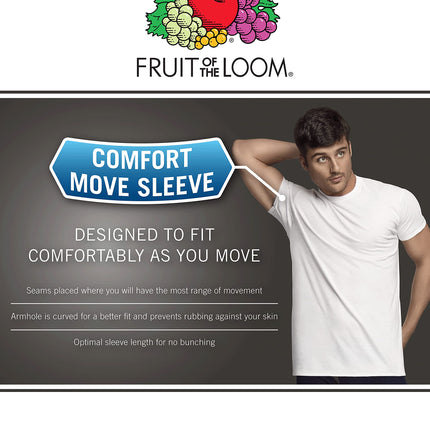 T-shirt moderne Fruit of the Loom pour homme, coupe classique - blanc - lot de 6, taille L (paquet de 6)