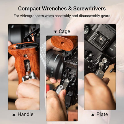 SMALLRIG Folding Tool Set with Screwdrivers and Wrenches, Tool Set with Seven Functional Tools Included - 2213