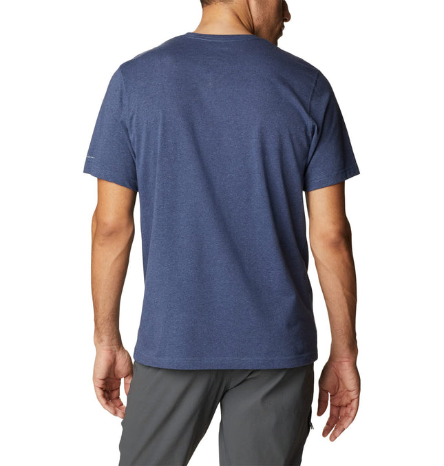 Columbia Men's Thistletown Hills Short Sleeve Hiking Shirt, Dark Mountain Heather, Large