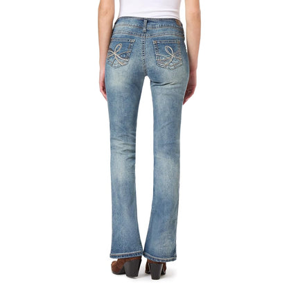 WallFlower Women's Instastretch Luscious Curvy Bootcut Jeans, Basil, 5 Long