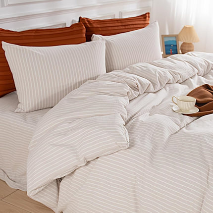 NEXHOME PRO Striped Duvet Cover Oversized Queen,10