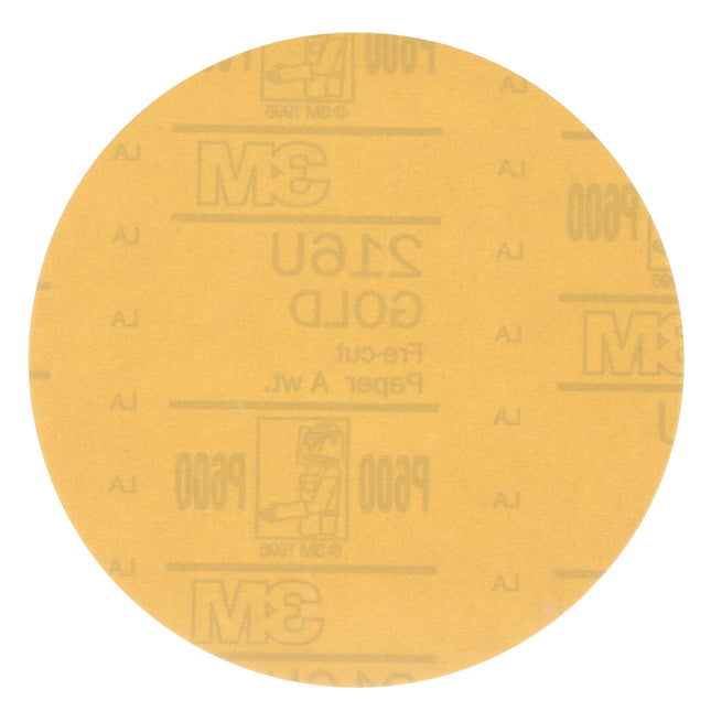 3M 00923 Hookit Gold 6" P600A Grit 216U Paper Disc