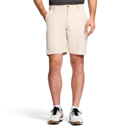 IZOD Men’s 9.5" Micro Poly Classic Fit Golf Short, Stonedust, 42