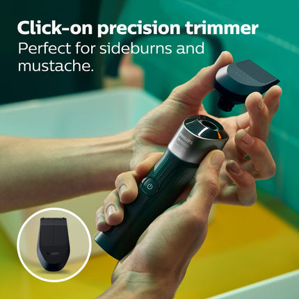 Philips Norelco Exclusive Shaver 5000X, Rechargeable Wet & Dry Shaver with Precision Trimmer and Storage Pouch, X5006/85