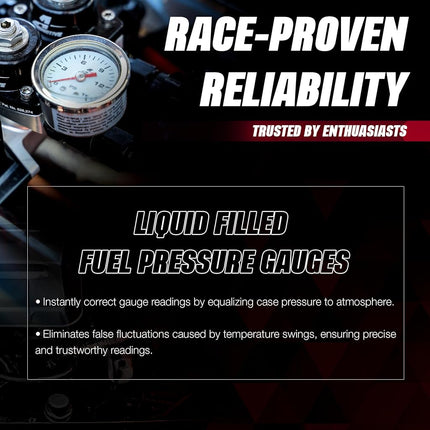 Manomètre de pression de carburant Aeromotive 15633 - 0 à 100 psi