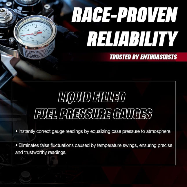 Aeromotive 15633 Fuel Pressure Gauge - 0 to 100 psi