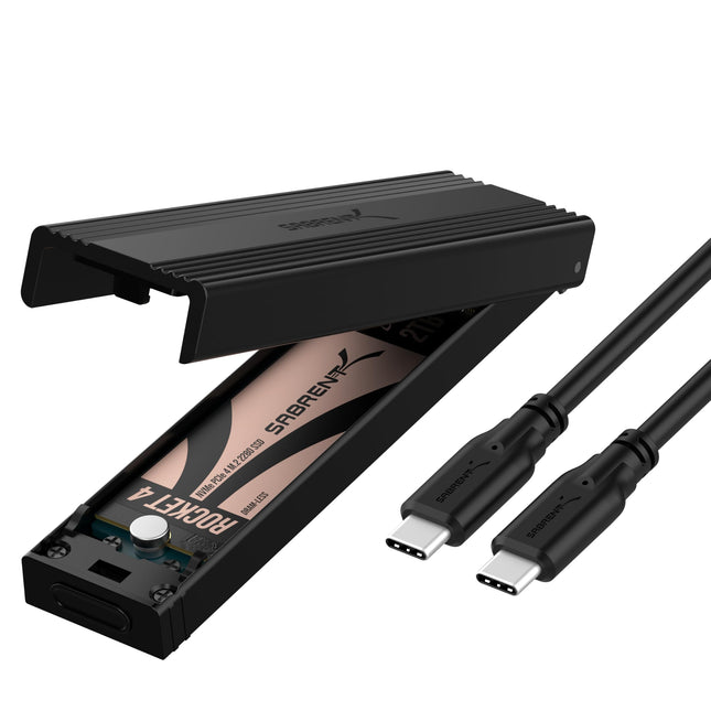 SABRENT M.2 NVMe Enclosure, Tool Free NVMe and SAT