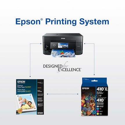 Epson 410XL Claria Premium High-Capacity Photo Black Pigment Ink Cartridge with Sensormatic for XP-530, XP-630 & XP-830 Printers