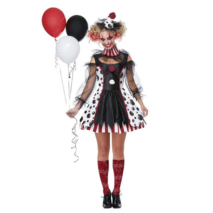 California Costumes 01435S Twisted Clown humorous Adult Sized Costumes, Black, S