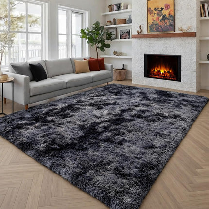 Abstract Fluffy Shaggy Rugs for Living Room Kids R