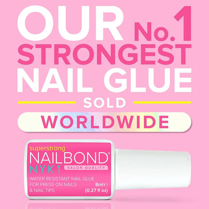 NYK1 Super Strong Nail Glue for Press Ons, Nail Tips & False Nails | 8ml