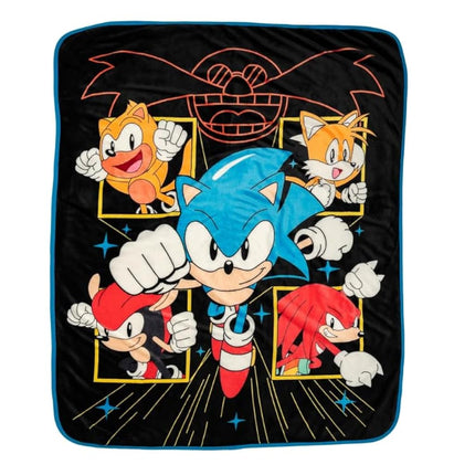 Franco Sonic The Hedgehog Kids Soft Plush Sherpa D