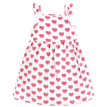Hudson Baby Baby Girls' Cotton Dresses, Cloudy Rainbow, 18-24 Months