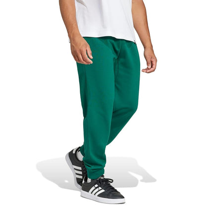 adidas Men's Essentials Feel Cosy Fleece Tracksuit Bottoms, Collegiate Green/Black, S