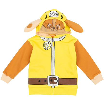 Paw Patrol Rubble Toddler Boys Fleece Cosplay Zip-Up Hoodie 5T