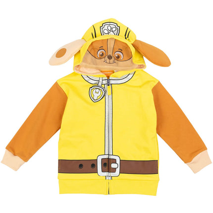 Paw Patrol Rubble Toddler Boys Fleece Cosplay Zip-Up Hoodie 5T