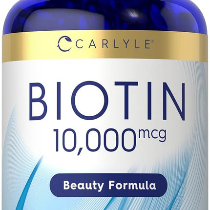 Carlyle Biotin 10000mcg | 300 Softgels | Max Stren