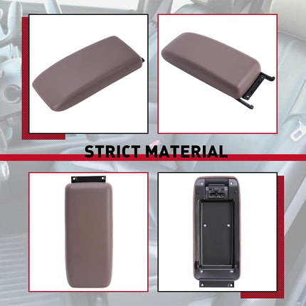 Cierre de tapa de consola central HECASA compatible con Toyota Tacoma 4Runner 1995-2000, repuesto para 5890535040E0, puerta de reposabrazos de plástico