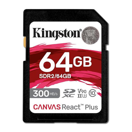 Kingston Canvas React Plus 64GB SDXC Memory Card U