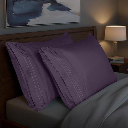 Elegant Comfort Premium Hotel Quality 2-Piece Pillowcase Set, Luxury & Softest 1500 Thread Count Egyptian Quality Bedding Pillowcases, Wrinkle and Fade Resistant