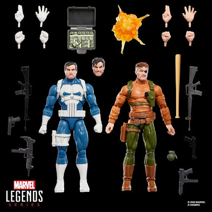 Marvel Legends Series Gamerverse Punisher and Nick Fury, Retro Video Game -Inspired Collectible 6-Inch Action Figures