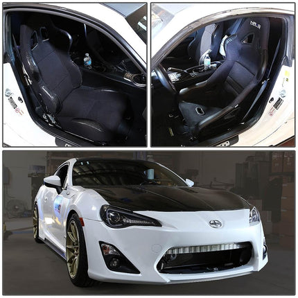DNA MOTORING SBK-LM-350Z Pair of Low Mount Tensile Steel Seat Brackets Compatible with 350Z 03-09, Black