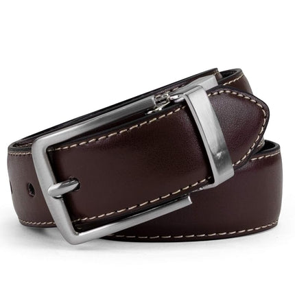 Steve Madden Boys' Reversible Belt for Kids, Brown/Black, L
