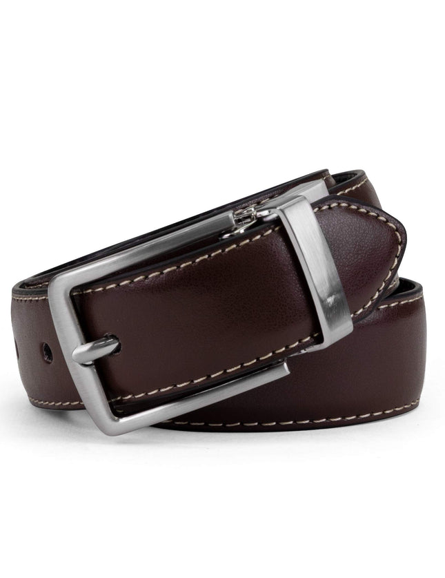 Steve Madden Boys' Reversible Belt for Kids, Brown/Black, L