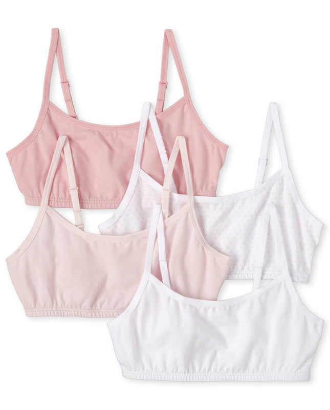 The Children's Place Girls' Bralette, Pink/White -