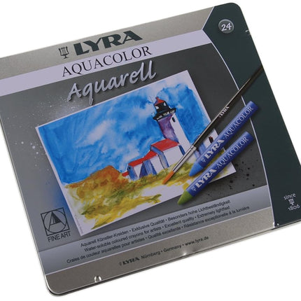 LYRA Aquacolor Water-Soluble Wax Pastel Set 24 Col
