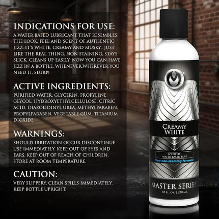 Master Series Jizz Water Based Lube, Semen Scented, 8.5 Ounce