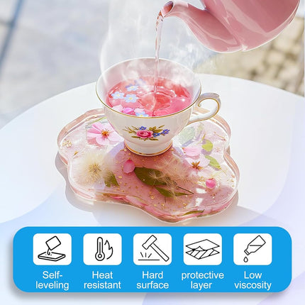 Teexpert Crystal Clear Epoxy Resin Kit: 1 Gallon & Bubbles-Free