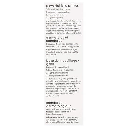 Dermablend Professional Insta-Grip Jelly Primer - 3-in-1: 24-Hour Makeup Extender, Instant Moisturizer, and Skin Tightening Mask - Dermatologist-Created, Fragrance-Free, Allergy-Tested - 30 ml