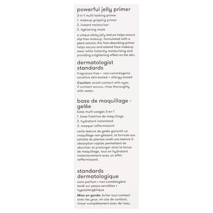 Dermablend Professional Insta-Grip Jelly Primer - 3-in-1: 24-Hour Makeup Extender, Instant Moisturizer, and Skin Tightening Mask - Dermatologist-Created, Fragrance-Free, Allergy-Tested - 30 ml