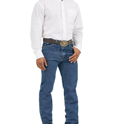 Wrangler Men's George Strait Cowboy Cut Slim Fit Jean, Dark Stone, 36W x 30L