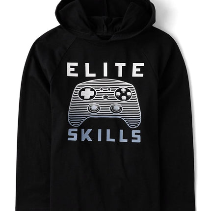 The Children's Place Boys' Hoodie Sweatshirt, Video Game Skills, Large